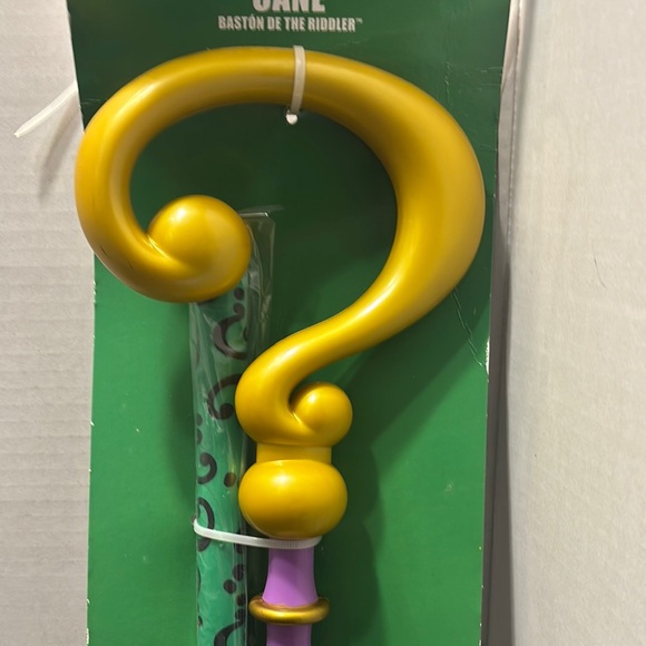 Batman Riddler Cane with Gold and Green Design - Picture 2 of 4